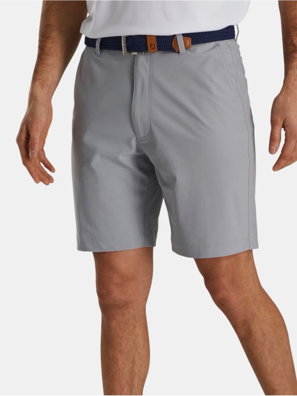 FootJoy Men's Sz. 34 9” Pace Flat Front Golf Shorts in Light Gray